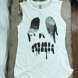 Skull print tank top